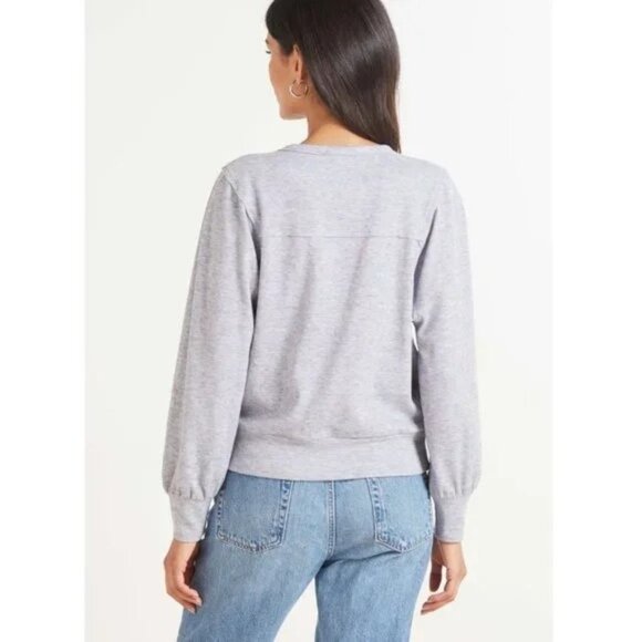 Allison Joy 80's Sweatshirt Women XS Gray  Lounge Wear Trendy Retro Weekend Soft - Picture 14 of 16